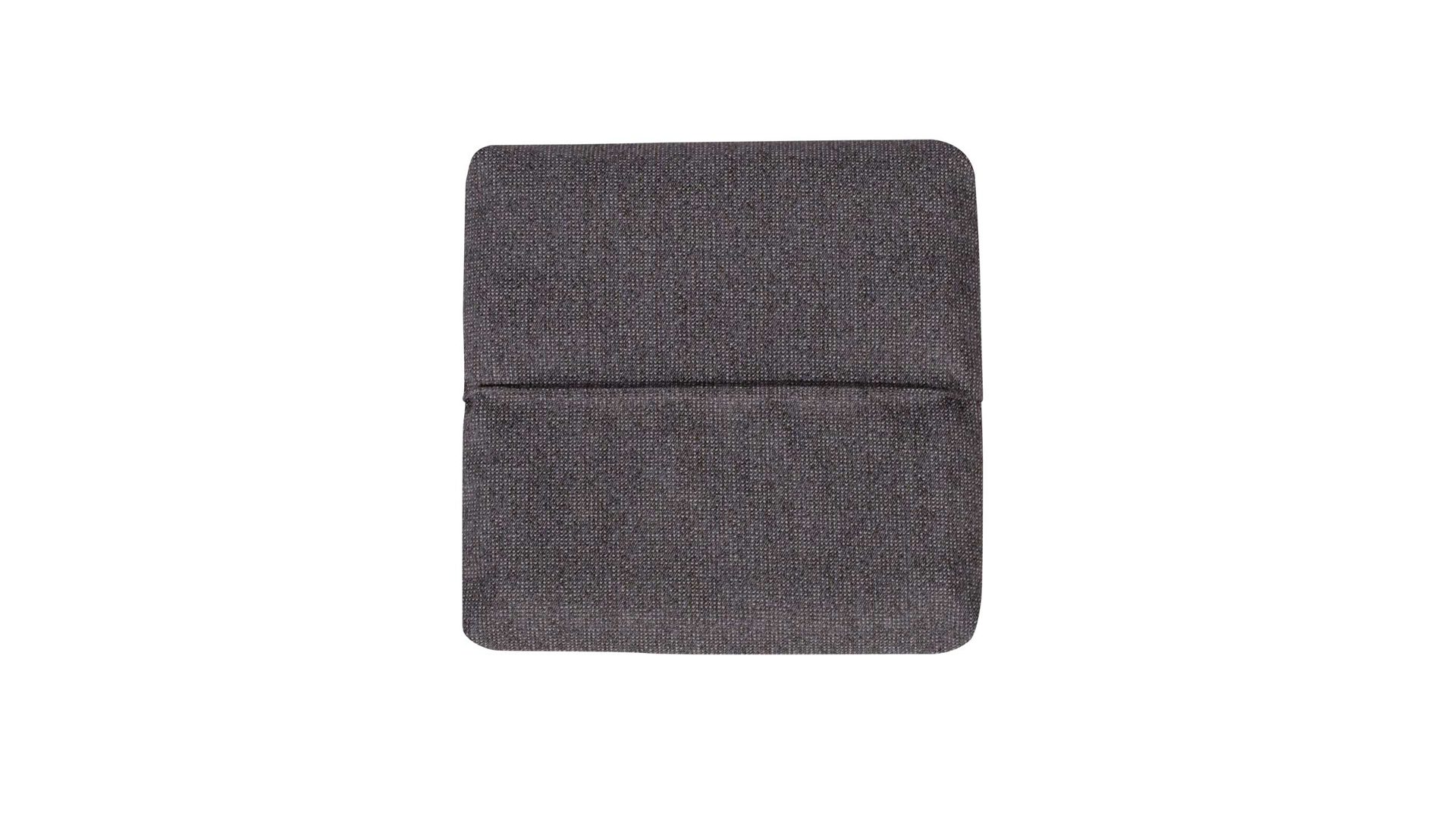 Kissen Wye aus Holz Mischgewebe Naturfaser Textil in Schwarz Sitzkissen Kissen für Hocker chamfer Schiefer-schwarz, Cradle to Cradle Textil